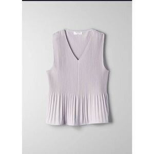 Aritzia Babaton Damien blue Blouse sz med